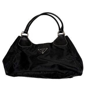 Vintage Prada Nylon Small Handbag. Black. GUC
